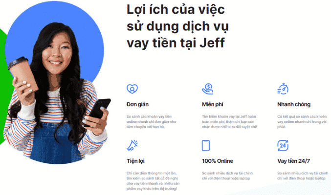 lợi ích khi sử dụng dịch vụ vay tiền tại Jeff app