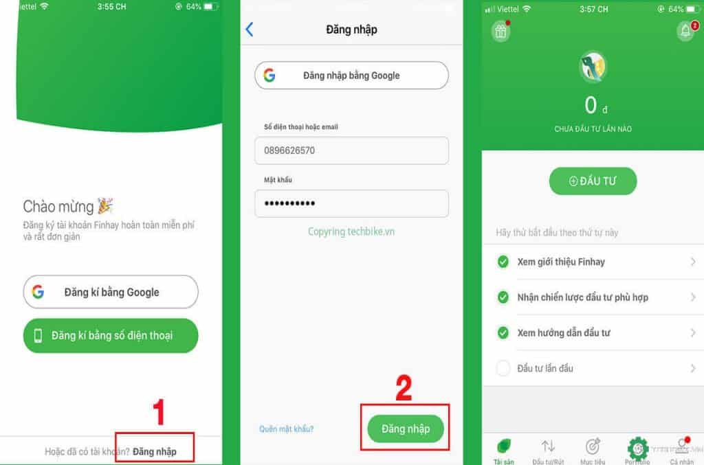 cách đăng ký sử dụng úng dụng finhay