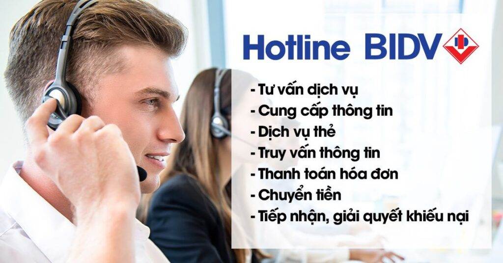 HOTLINE CSKH ngân hàng BIDV 24/24