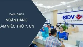 ngân hàng làm việc vào thứ 7