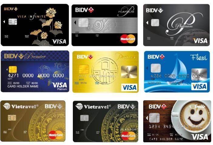 các loại thẻ tín dụng tại BIDV