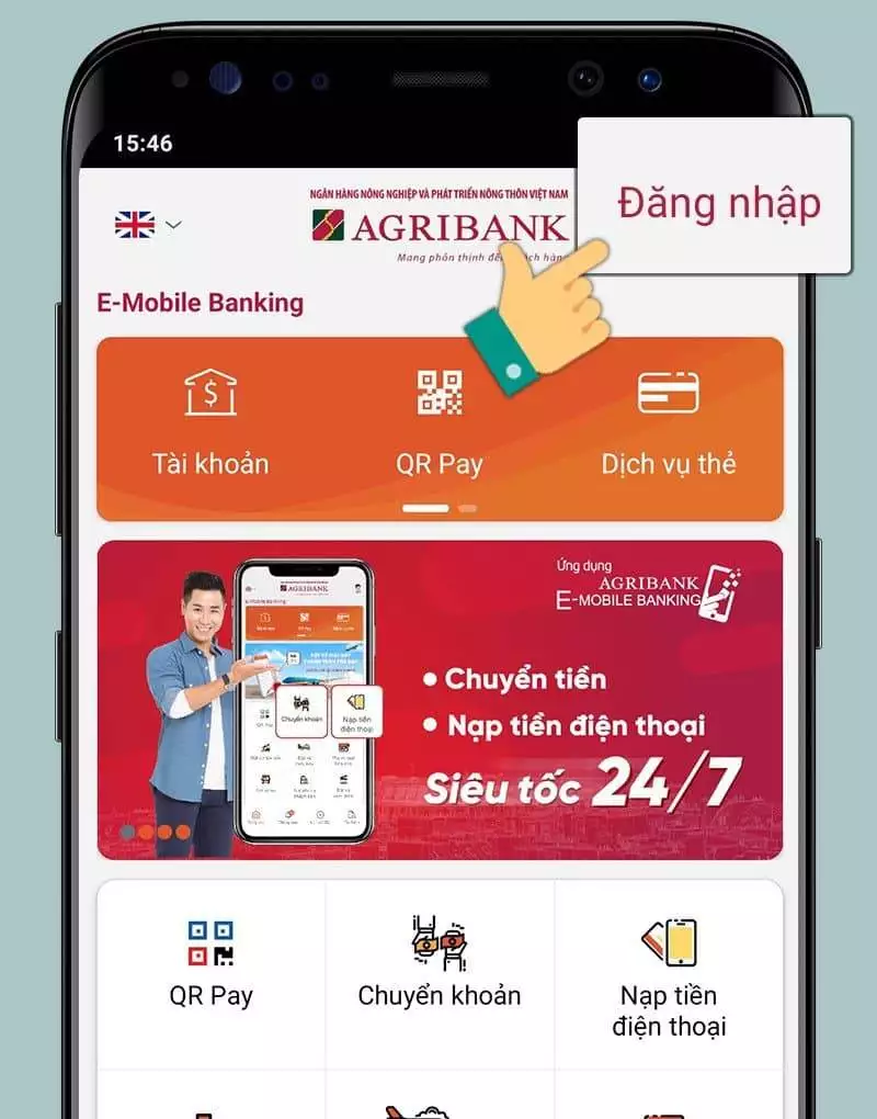 kiem tra giao dich Agribank bang E Mobile Banking 2