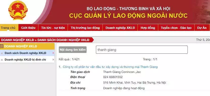 website bo lo dong