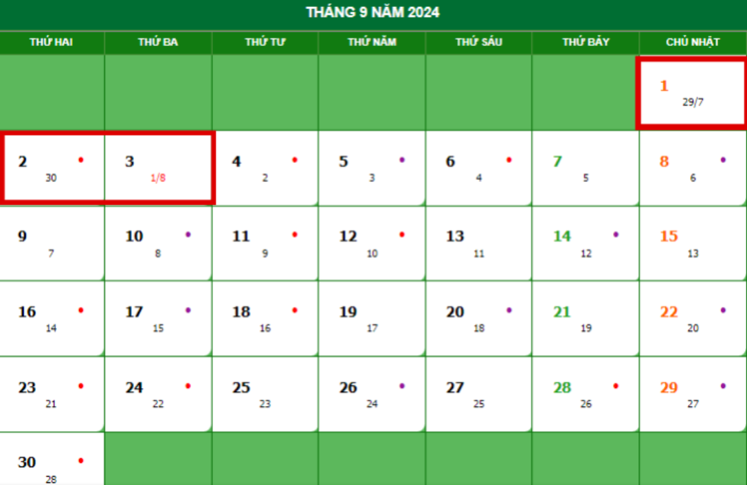 le 2 9 nam 2024 duoc nghi 3 hoac 4 ngay tuy doi tuong