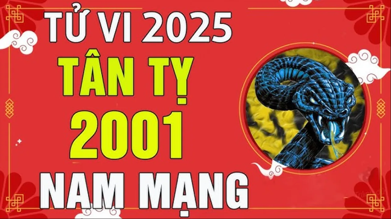 Tử vi tuổi Tân Tỵ 2001 năm 2025 & 4 lưu ý quan trọng 2 tu vi tuoi tan ty 2001 nam 2025 nam mang